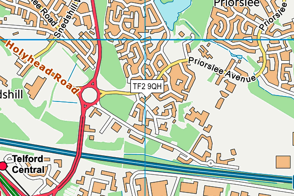 TF2 9QH map - OS VectorMap District (Ordnance Survey)