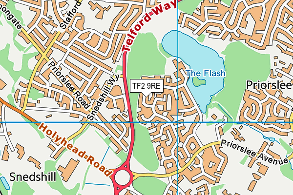 TF2 9RE map - OS VectorMap District (Ordnance Survey)