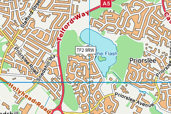 TF2 9RW map - OS VectorMap District (Ordnance Survey)