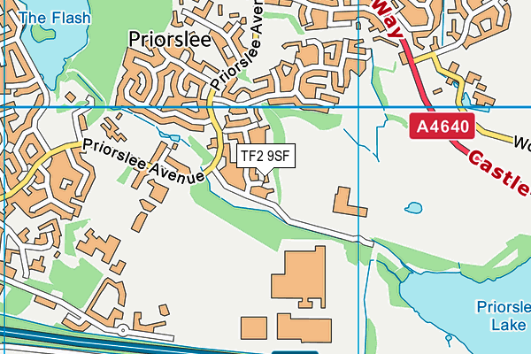 Priorslee Playing Field map (TF2 9SF) - OS VectorMap District (Ordnance Survey)