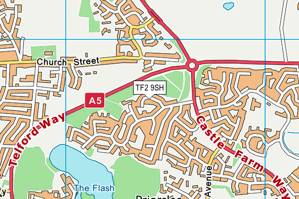 TF2 9SH map - OS VectorMap District (Ordnance Survey)