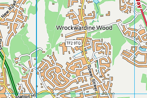 TF2 9TQ map - OS VectorMap District (Ordnance Survey)