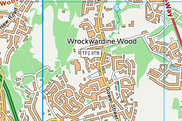 TF2 9TR map - OS VectorMap District (Ordnance Survey)
