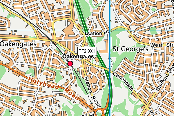 TF2 9XH map - OS VectorMap District (Ordnance Survey)