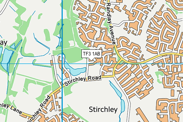 TF3 1AB map - OS VectorMap District (Ordnance Survey)