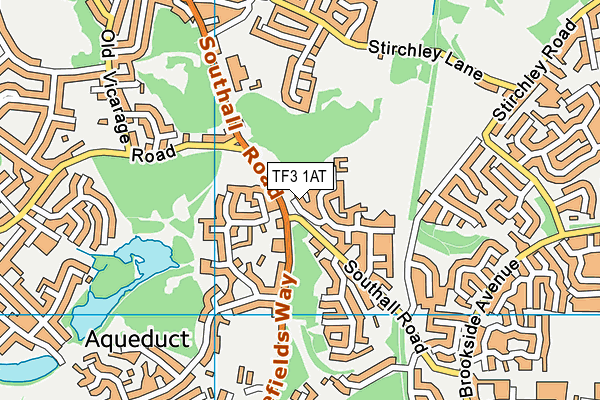 TF3 1AT map - OS VectorMap District (Ordnance Survey)