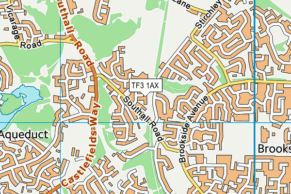 TF3 1AX map - OS VectorMap District (Ordnance Survey)