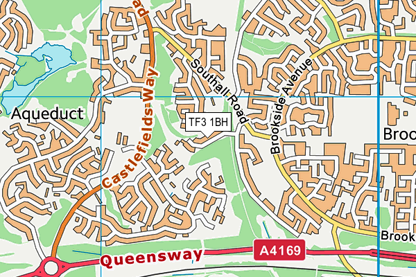 TF3 1BH map - OS VectorMap District (Ordnance Survey)