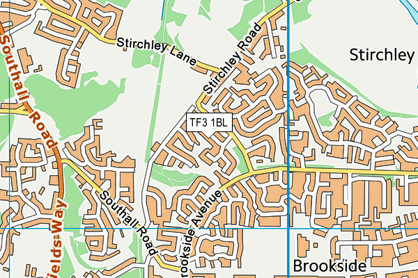 TF3 1BL map - OS VectorMap District (Ordnance Survey)