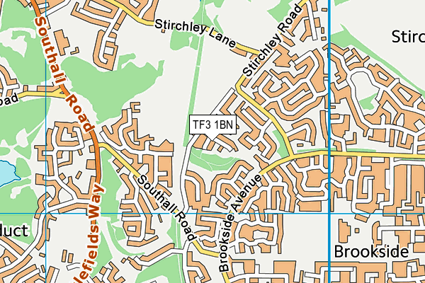 TF3 1BN map - OS VectorMap District (Ordnance Survey)