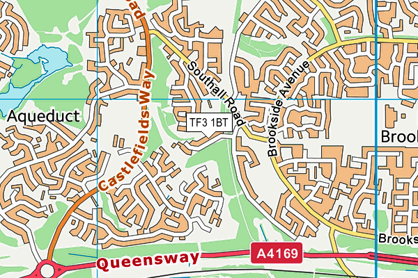 TF3 1BT map - OS VectorMap District (Ordnance Survey)