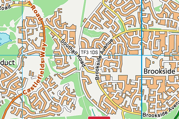 TF3 1DS map - OS VectorMap District (Ordnance Survey)