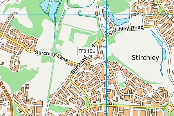 TF3 1DU map - OS VectorMap District (Ordnance Survey)