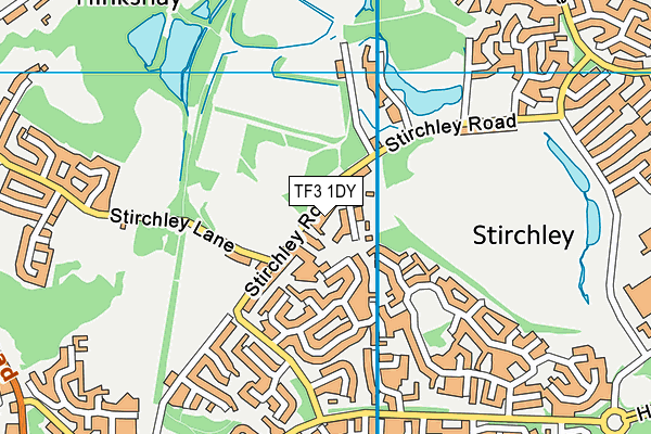 Elms Playing Field map (TF3 1DY) - OS VectorMap District (Ordnance Survey)