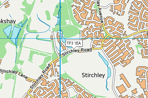 TF3 1EA map - OS VectorMap District (Ordnance Survey)