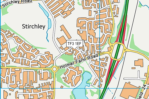 TF3 1EF map - OS VectorMap District (Ordnance Survey)