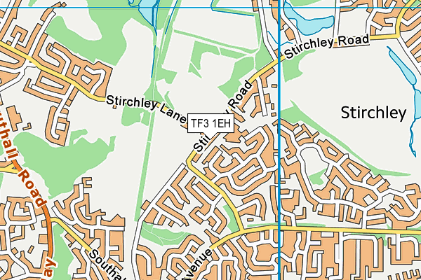 TF3 1EH map - OS VectorMap District (Ordnance Survey)