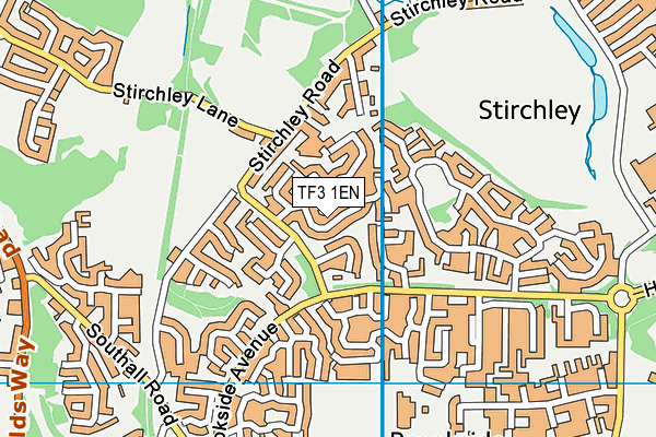 TF3 1EN map - OS VectorMap District (Ordnance Survey)