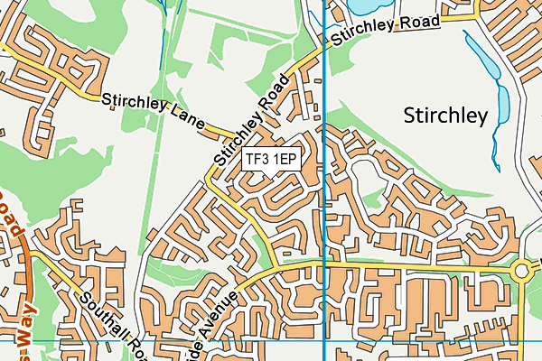 TF3 1EP map - OS VectorMap District (Ordnance Survey)