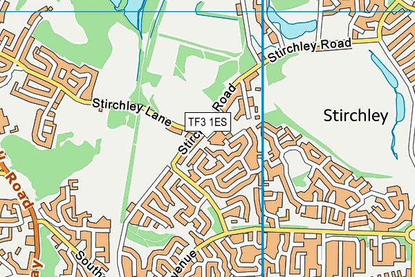 TF3 1ES map - OS VectorMap District (Ordnance Survey)