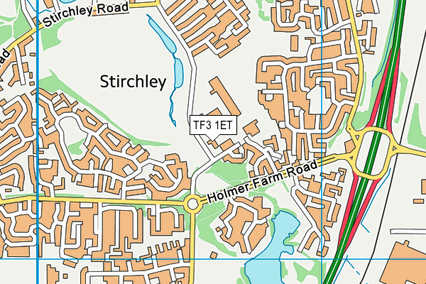 Grange Park Primary School map (TF3 1ET) - OS VectorMap District (Ordnance Survey)