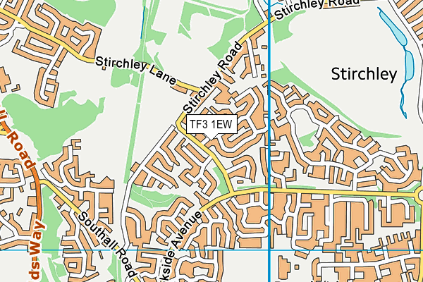 TF3 1EW map - OS VectorMap District (Ordnance Survey)