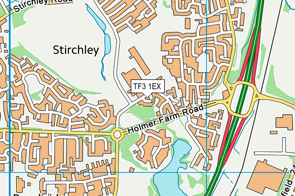 TF3 1EX map - OS VectorMap District (Ordnance Survey)