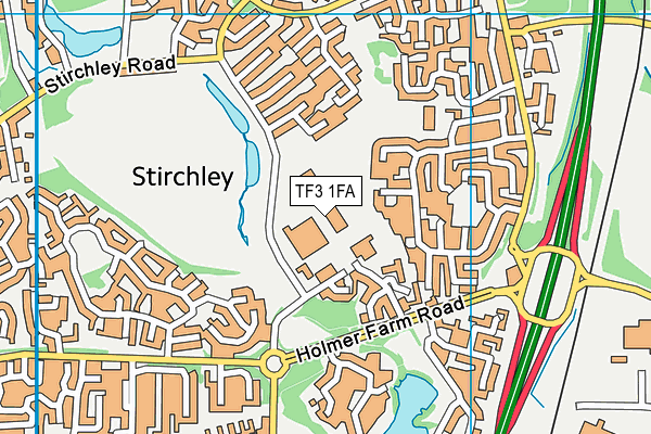 The Telford Park School map (TF3 1FA) - OS VectorMap District (Ordnance Survey)
