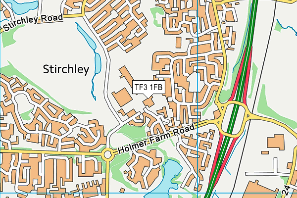 TF3 1FB map - OS VectorMap District (Ordnance Survey)