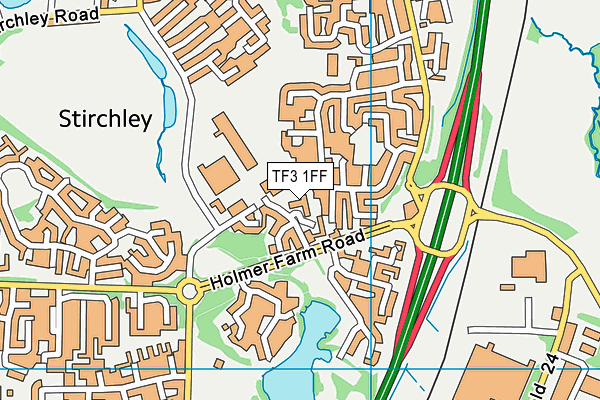 TF3 1FF map - OS VectorMap District (Ordnance Survey)