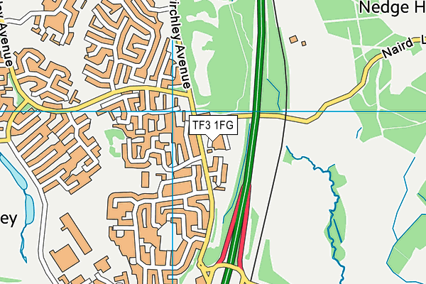 TF3 1FG map - OS VectorMap District (Ordnance Survey)