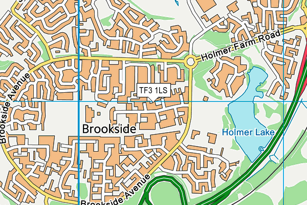 TF3 1LS map - OS VectorMap District (Ordnance Survey)