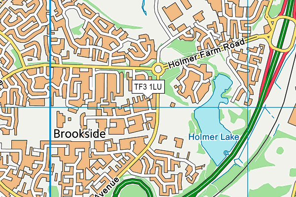 TF3 1LU map - OS VectorMap District (Ordnance Survey)