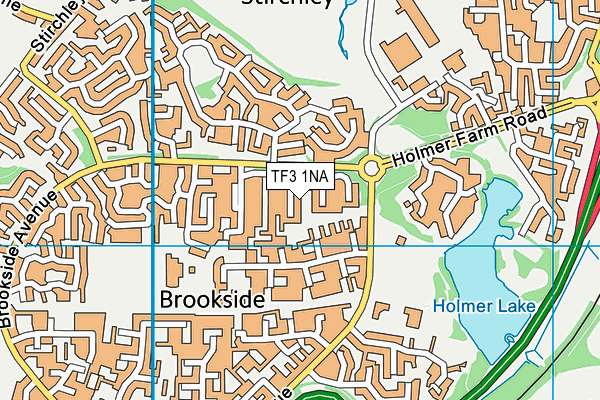 TF3 1NA map - OS VectorMap District (Ordnance Survey)