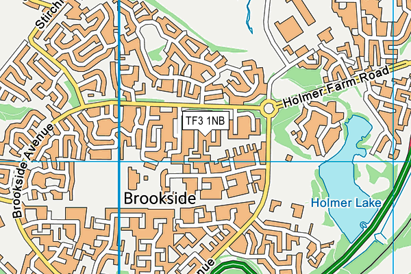 TF3 1NB map - OS VectorMap District (Ordnance Survey)