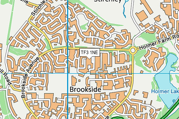 TF3 1NE map - OS VectorMap District (Ordnance Survey)