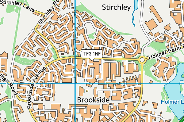 TF3 1NF map - OS VectorMap District (Ordnance Survey)