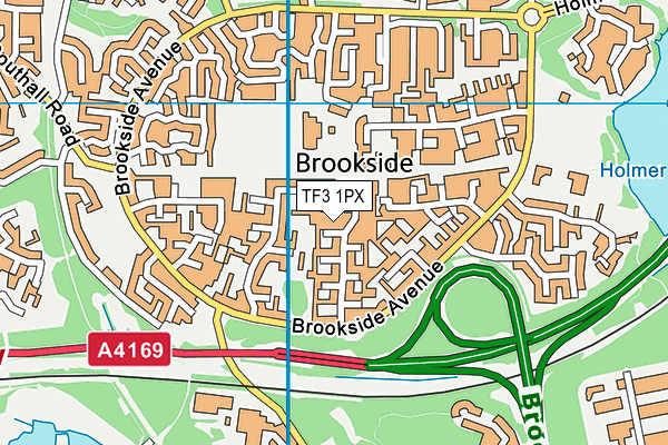 TF3 1PX map - OS VectorMap District (Ordnance Survey)