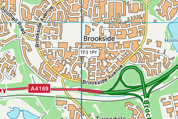 TF3 1PY map - OS VectorMap District (Ordnance Survey)