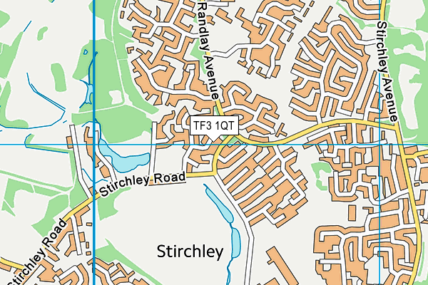 TF3 1QT map - OS VectorMap District (Ordnance Survey)