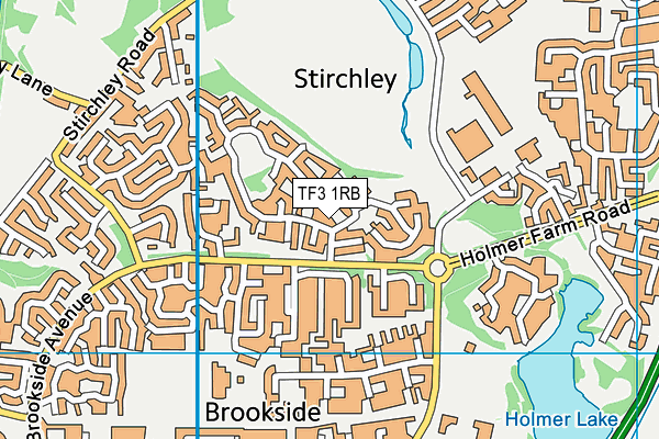 TF3 1RB map - OS VectorMap District (Ordnance Survey)