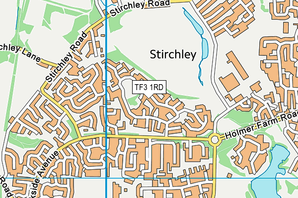 TF3 1RD map - OS VectorMap District (Ordnance Survey)