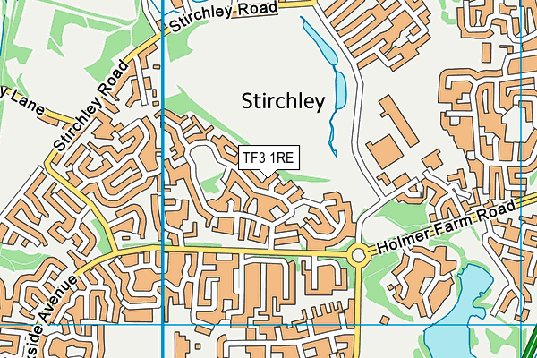 TF3 1RE map - OS VectorMap District (Ordnance Survey)