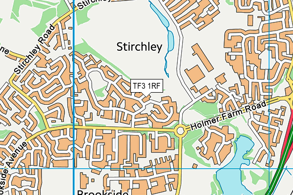 TF3 1RF map - OS VectorMap District (Ordnance Survey)