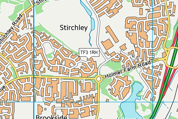 TF3 1RH map - OS VectorMap District (Ordnance Survey)