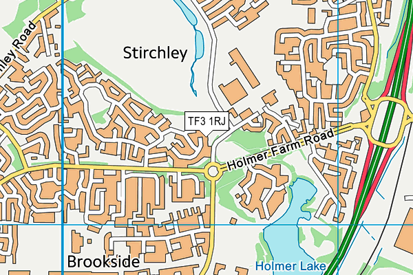 TF3 1RJ map - OS VectorMap District (Ordnance Survey)