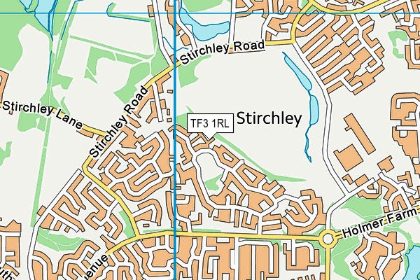 TF3 1RL map - OS VectorMap District (Ordnance Survey)