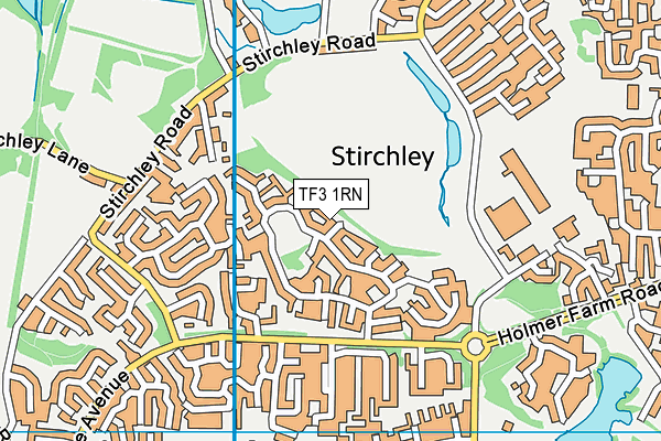 TF3 1RN map - OS VectorMap District (Ordnance Survey)