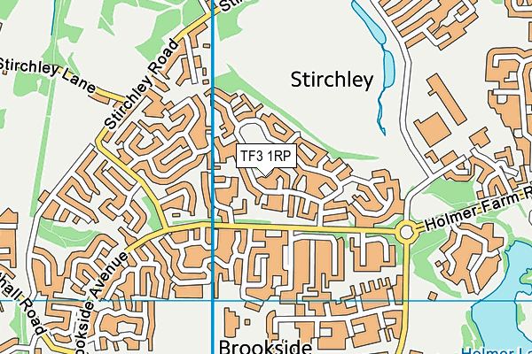 TF3 1RP map - OS VectorMap District (Ordnance Survey)