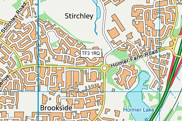 TF3 1RQ map - OS VectorMap District (Ordnance Survey)